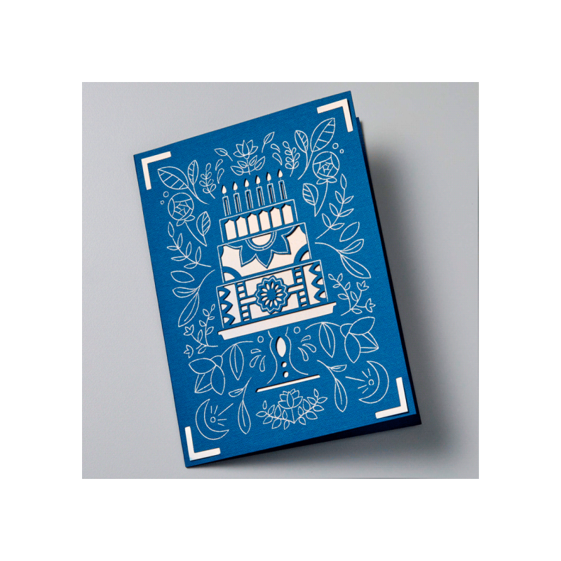Cricut Joy Insert Cards Foil Blue Lagoon A6