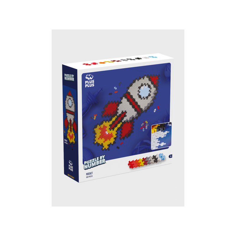 Plus-Plus Puzzle by Number: Cohete - 500 piezas